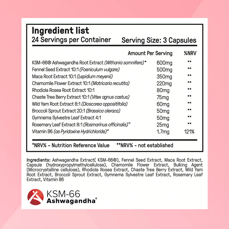 Hormone Harmony ingredients